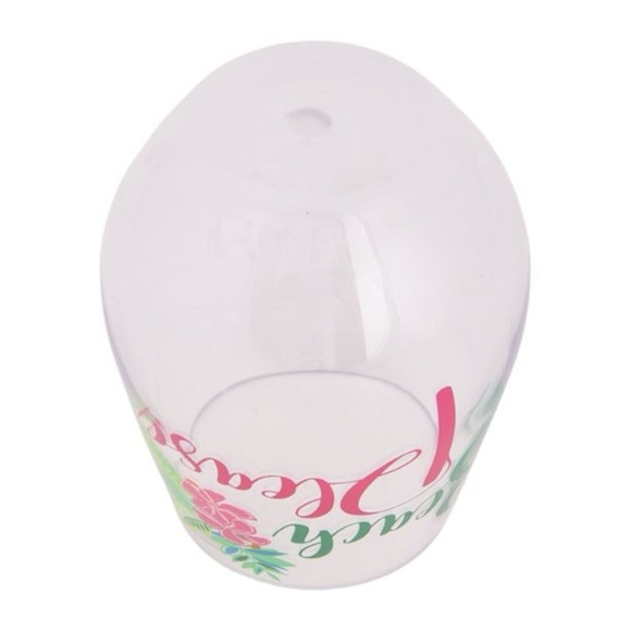 Beach Please Clear Acrylic Stemless Wine Tumbler, 19-Ounce- NWOT - Picture 4 of 10